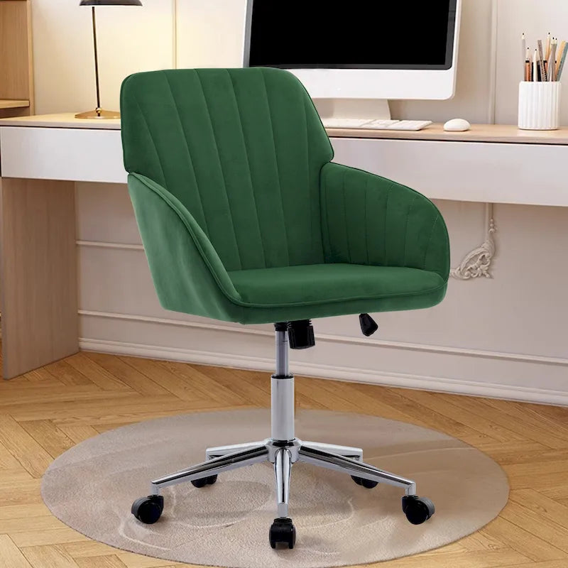 Ergonomischer drehbarer Bürostuhl mit gepolsterter Sitzfläche und Lordosenstütze