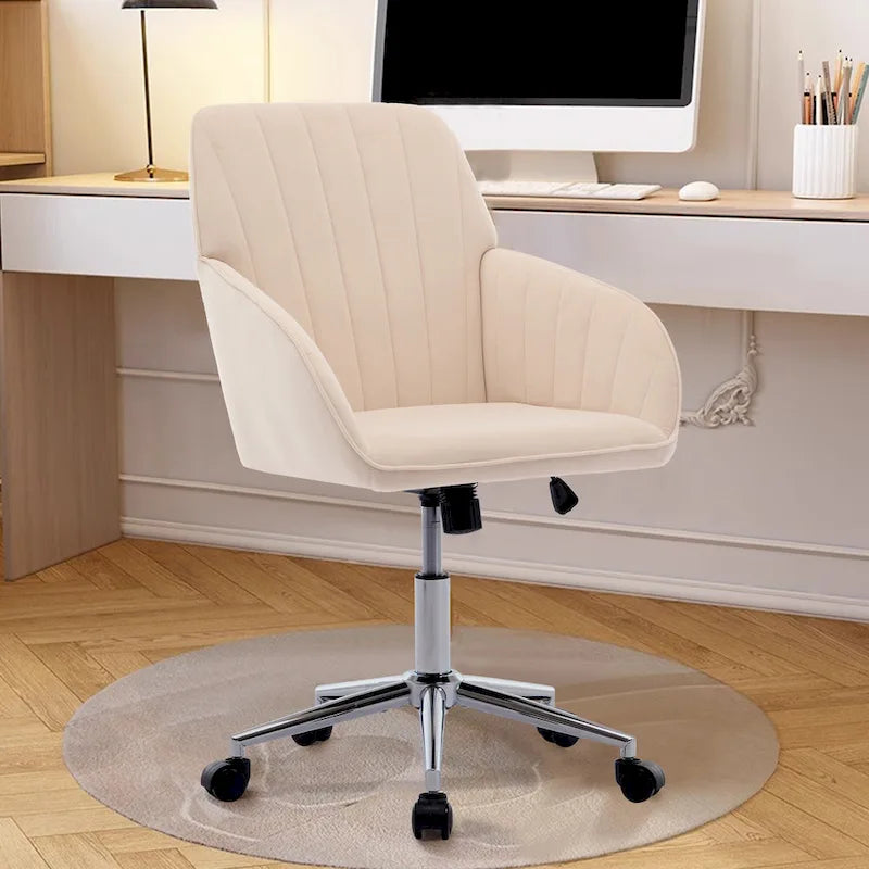 Ergonomic Swivel Office Chair with Cushioned Seat and Lumbar Support