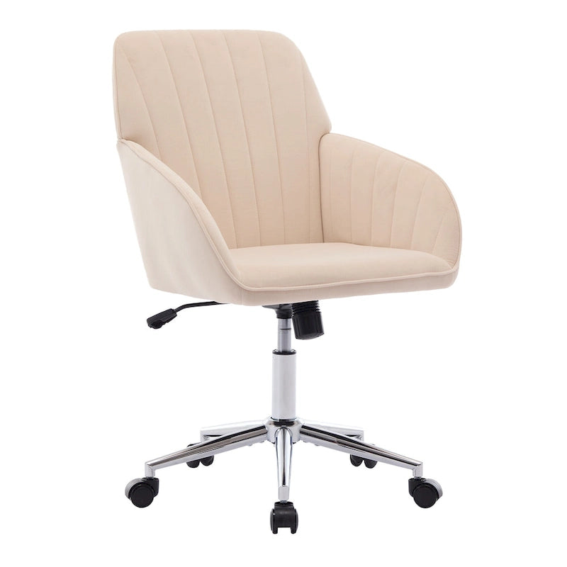 Ergonomischer drehbarer Bürostuhl mit gepolsterter Sitzfläche und Lordosenstütze