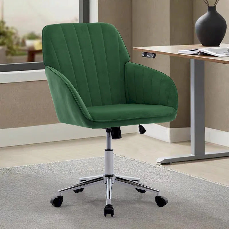 Ergonomischer drehbarer Bürostuhl mit gepolsterter Sitzfläche und Lordosenstütze