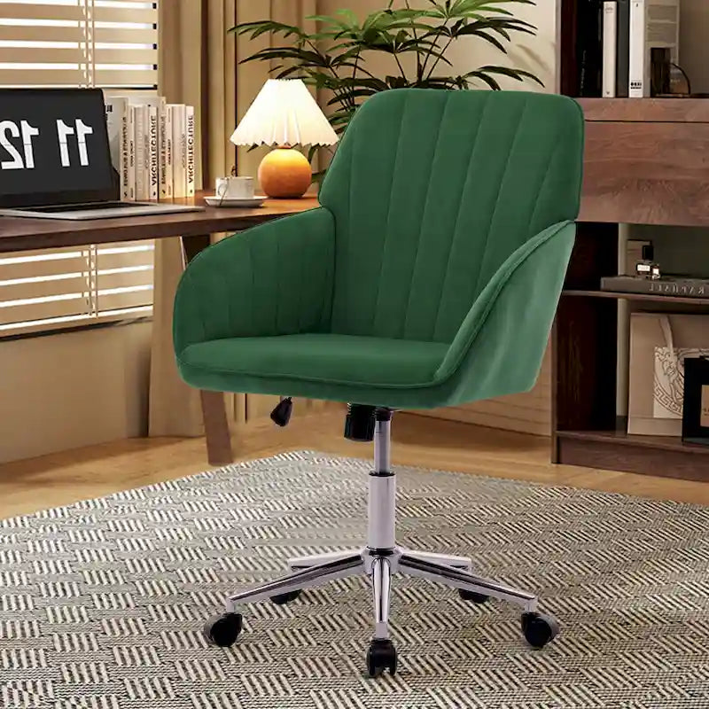 Ergonomischer drehbarer Bürostuhl mit gepolsterter Sitzfläche und Lordosenstütze