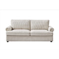 Cord-Schlafsofa mit ausziehbarem Queensize-Bett und gepolsterten Armlehnen