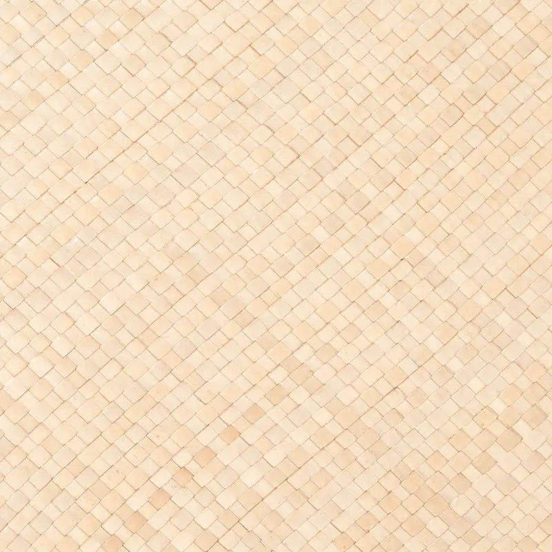 Konsolentisch aus naturfarbenem, gewebtem Raffiabast mit goldfarbenen Schubladengriffen und Regalen