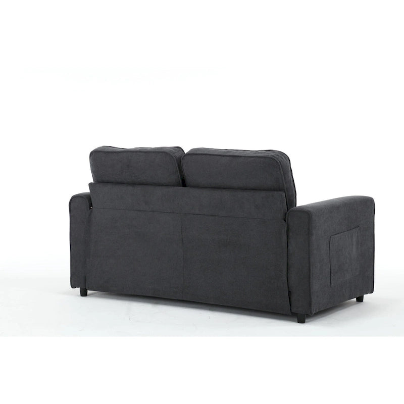 Schlafsofa-Futon mit seitlichem Stauraum, gepolstertes Lounge-Schlafsofa