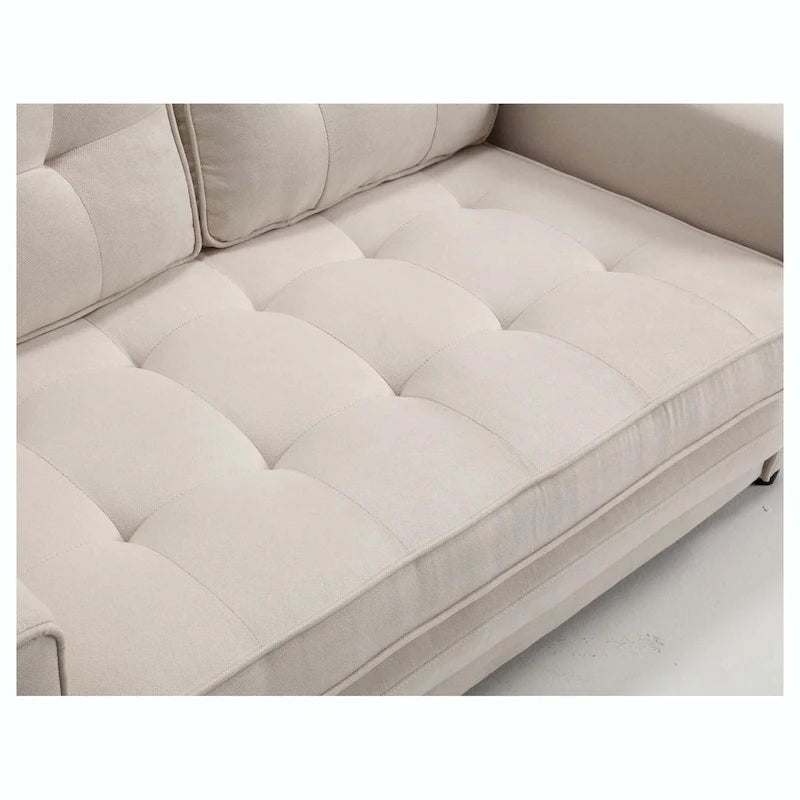 Schlafsofa-Futon mit seitlichem Stauraum, gepolstertes Lounge-Schlafsofa