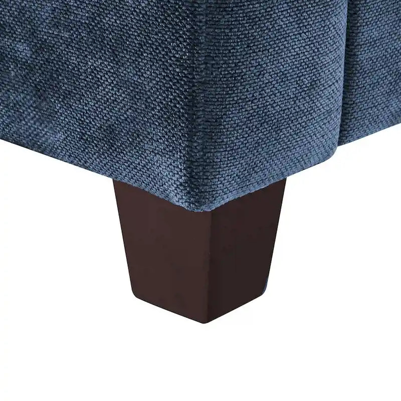 Modern Corduroy Three-Seater Sofa with Rolled Arms and Removable Cushions