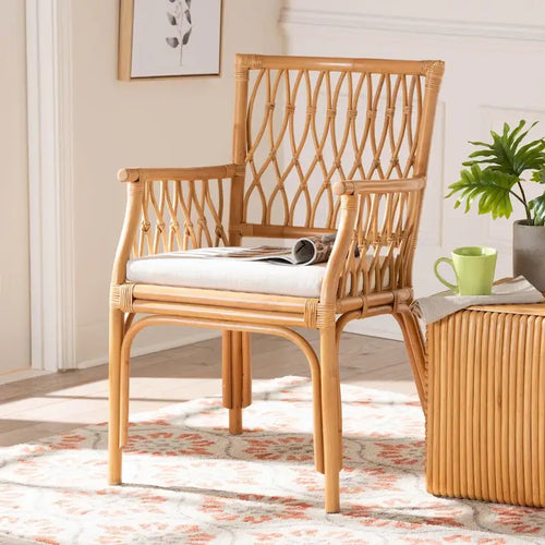 Maisa Bohemian Light Honey Rattan Arm Chair